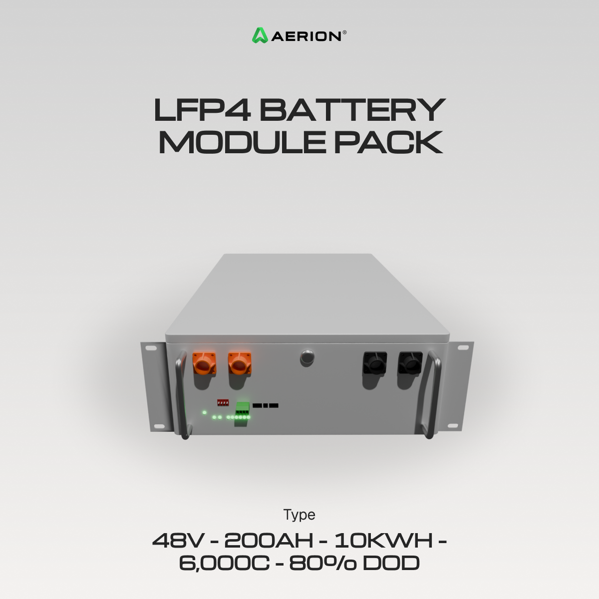 LFP4 - 48V - 200Ah - 10kWH - 6,000C - 80% DoD