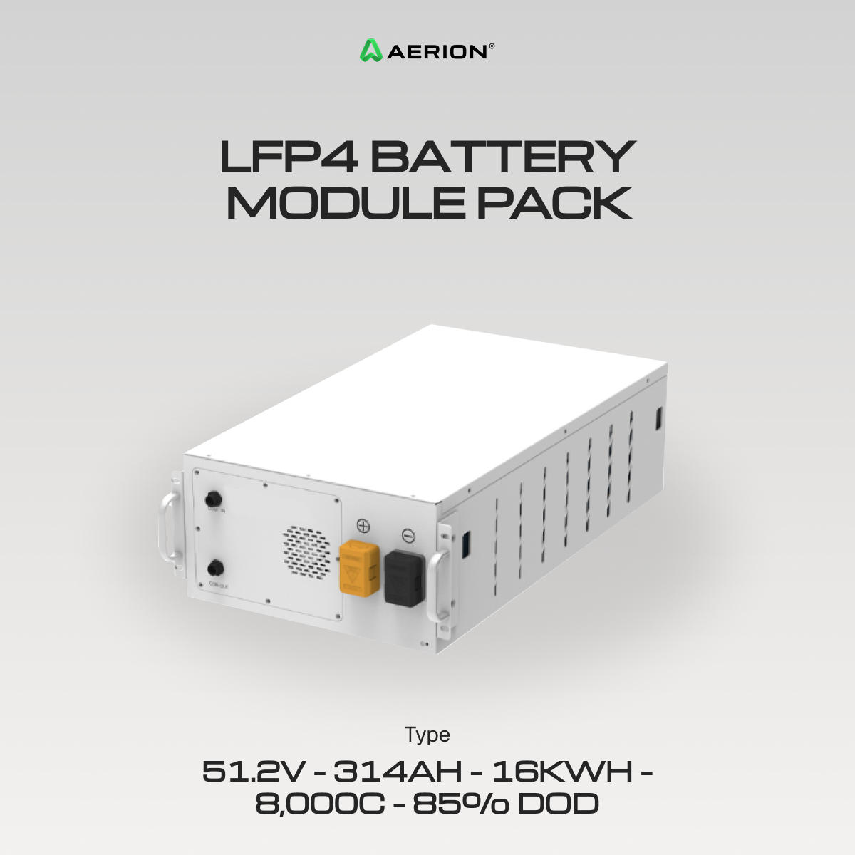 LFP4 - 51.2V - 314Ah - 16kWH - 8,000C - 85% DoD
